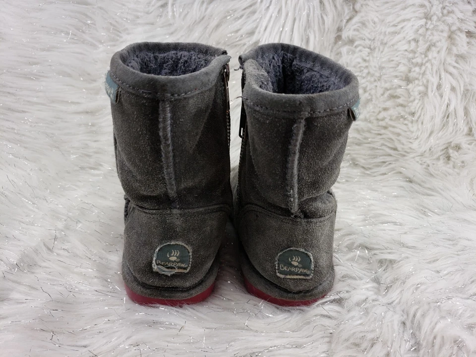 BEARPAW Emma Gris Gamuza Niño Botas Niños Talla US 11 Foto 4 de 4