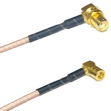 RG316 SMA FEMALE ANGLE to SMB FEMALE ANGLE RF Cable Rapid-SHIP LOT