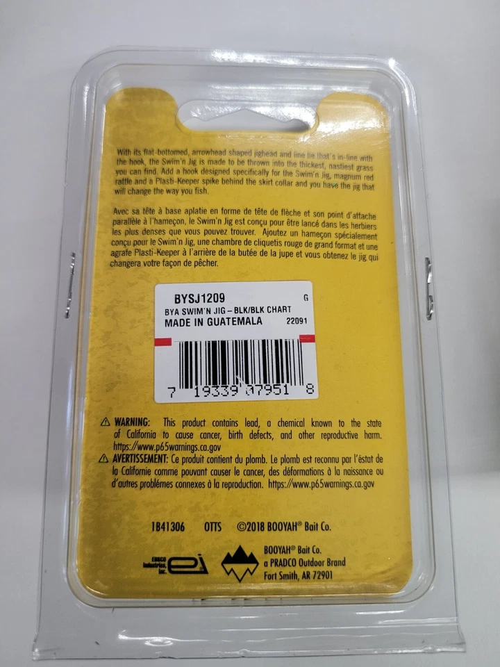 Booyah BYSJ3809 Swim'n Jig, 1/2oz Lot of 2 - Image 4 of 4