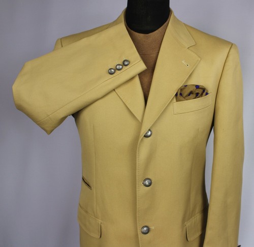 Fay Blazer Jacket Brown Tan 100% Cotton 
