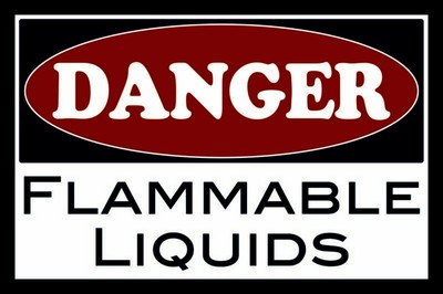 Ontrada Holzschild 20x30cm Danger Flammable Liquids Holz Schild