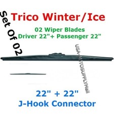 2x Trico Winter Ice Windshield Wiper Blades Size 22 22 Left Right 2222
