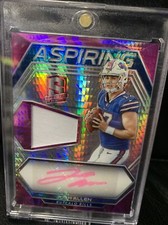 Josh Allen 2018 Panini Spectra Rookie Pink Autograph Jersey 12/15 Bills Auto