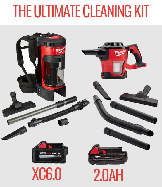 Wet/Dry Backpack Handheld Vacuum 