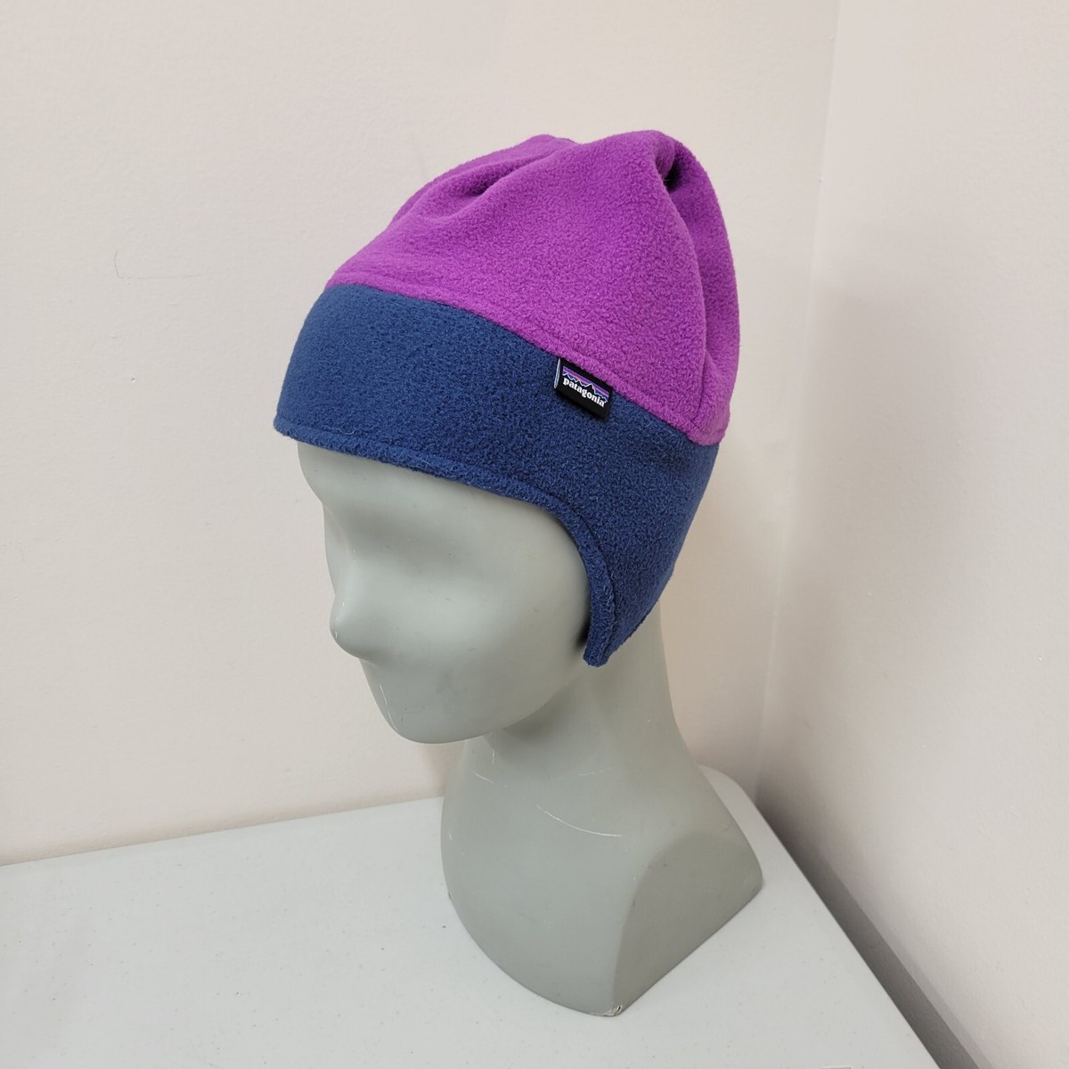 Vintage Patagonia Fleece Winter Beanie Hat Blue Purple Unisex S | eBay