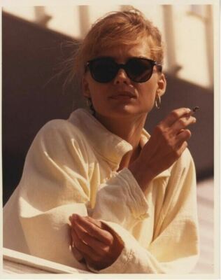 michelle pfeiffer smoking cigarettes Michelle Pfeiffer Tequila Sunrise Smoking in Shades Vintage 8x10 Color  Photo