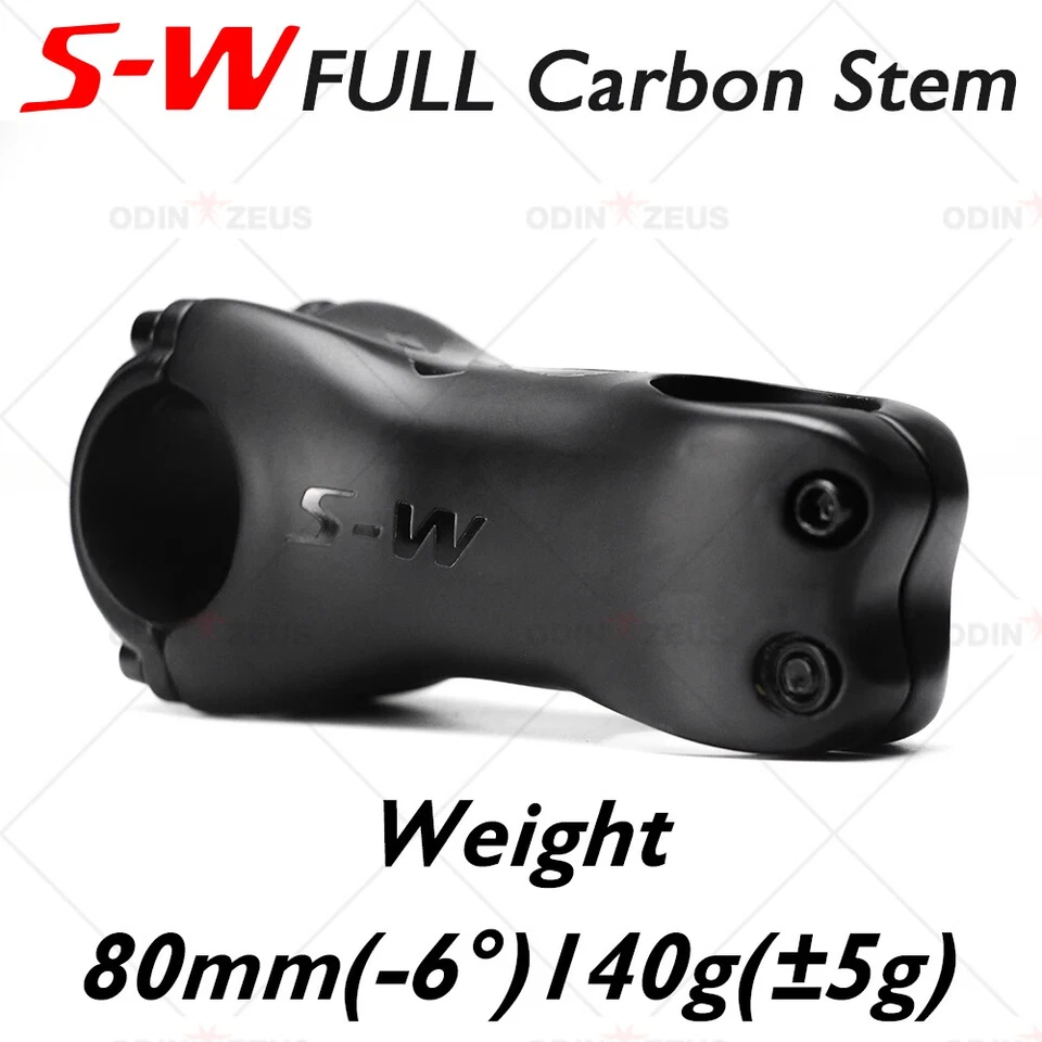 Full Carbon Fiber Mountain/Road Bike Stem Angle -6/17 Degree Clamp 31.8*70-120mm - Image 4 of 4