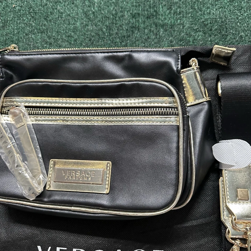 Versace Parfums Bag-Shinola Detroit Pouch - Black & Gold  - Image 3 of 4