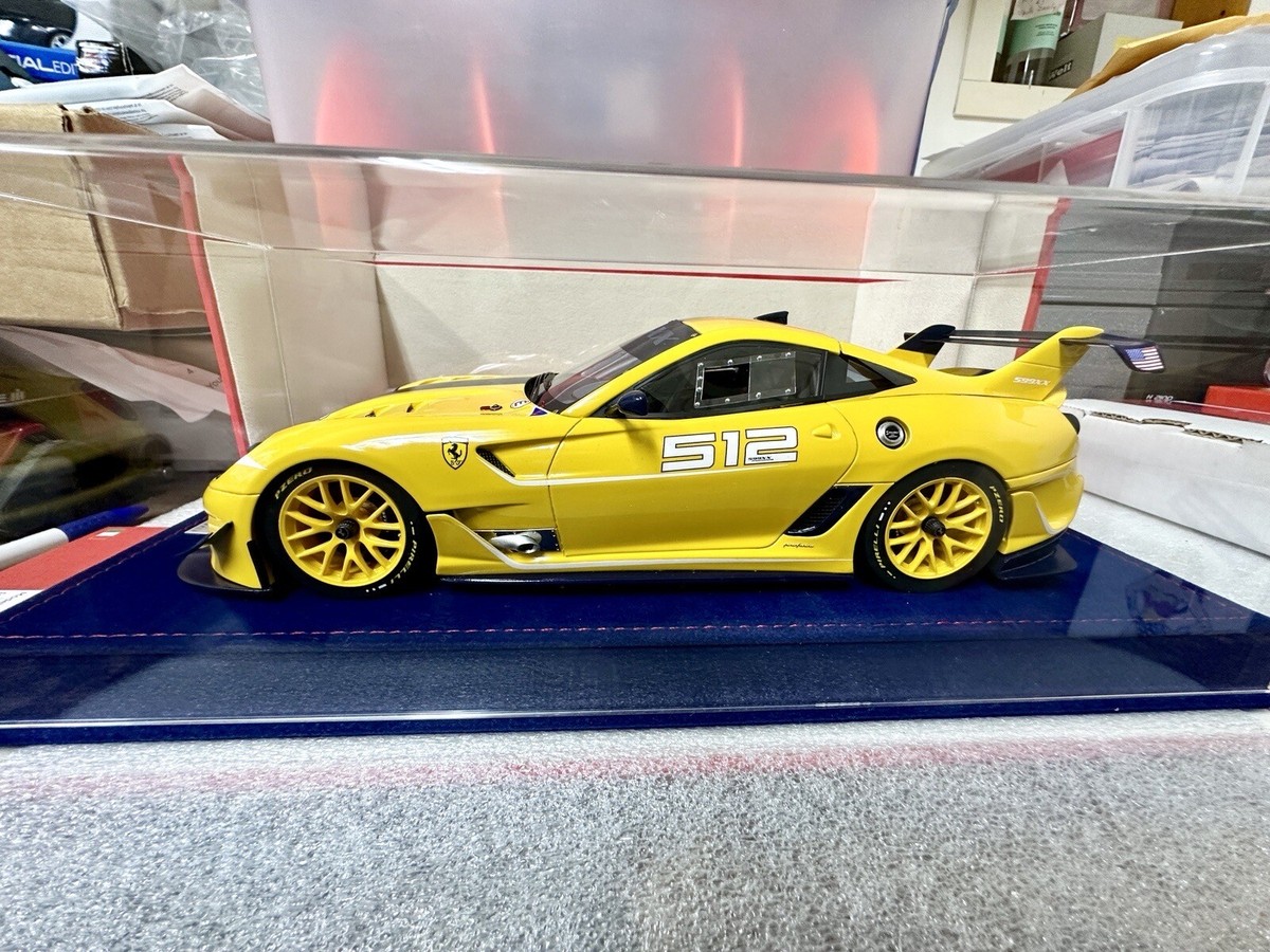1/18 MR FERRARI 599XX EVO #512 BLUE ALCANTARA BASE LTD #16 1/18 MR FERRARI 599XX EVO #512 BLUE ALCANTARA BASE LTD #16