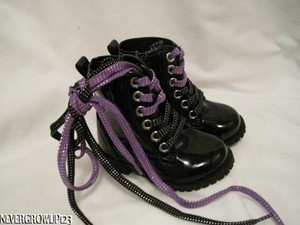little girls black combat boots