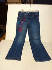 Three Size 8 Girls Jeans....Black, Dark Blue, and Blue Wash