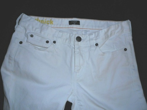 Toothpick White 5 Pocket Denim Jeans Ankle Inseam 24" Sz 28 J Crew - Picture 2 of 6
