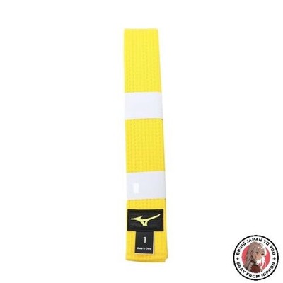 NEW [Mizuno] Judo Colored Belt Yellow Twill Weave Belt 22JV9A18 45 Size 0