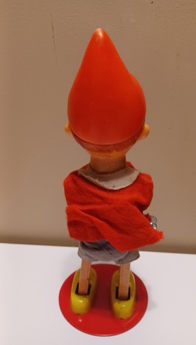 Pinocchio Jouet Mécanique à Cymbales – Vintage Japon, 30 Cm, Métal Et Tissu, Fonctionne