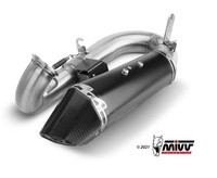 Mivv Delta Race SchalldäMpfer Auspuffanlage Inox Schwarz Ducati Streetfighter V2