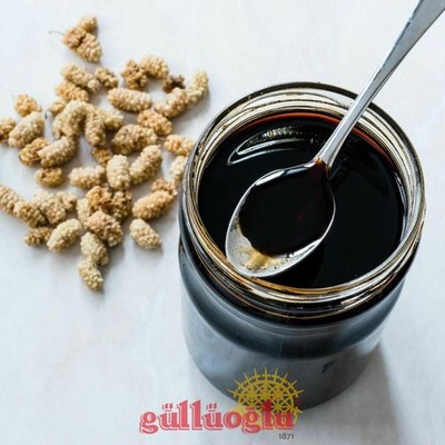 Organic Mulberry Molasses - Güllüoğlu | Additive-Free, Glass Jar | 1.32 lb