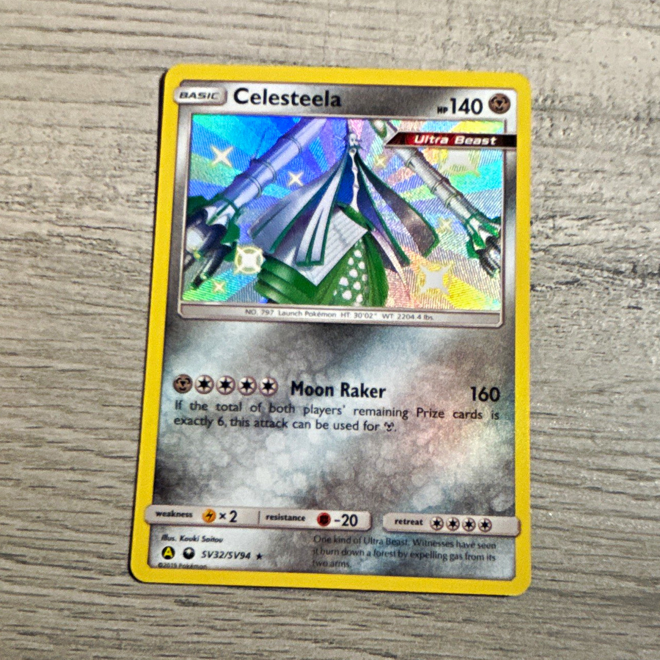 Celesteela SV32/SV94 Hidden Fates Shiny Vault Shiny Holo Rare NM!!