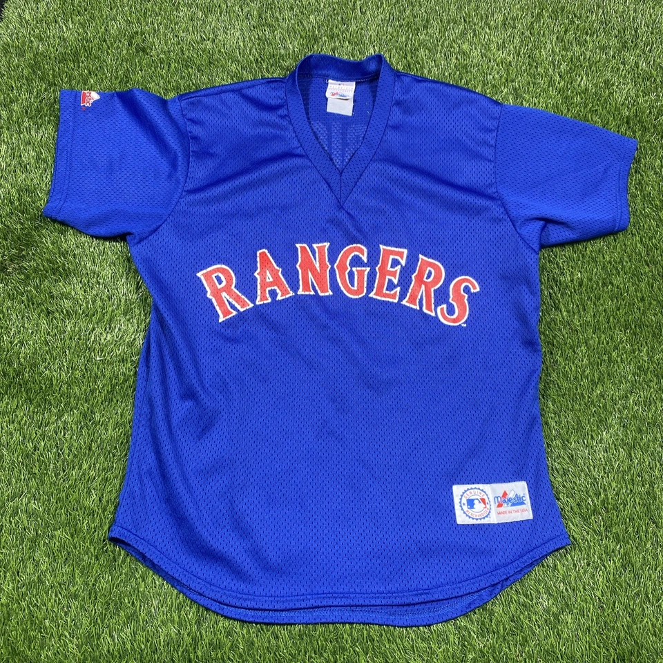 Винтажная мужская футболка Ивана Родригеса из Texas Rangers большого размера цвет Majestic Blue сделано в США NO7 - Изображение 2 из 4