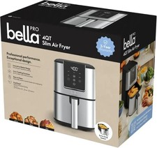 bella PRO - 4-qt. Touchscreen Slim Air Fryer-SILVER