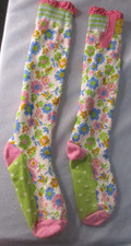 Girl's Matilda Jane Multicolor Floral Cotton Knee Socks Size 7-9 Years