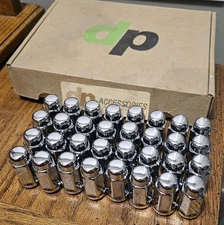 Chrome 9/16-18 Lug Nuts For Aftermarket Wheels - Closed End XL Bulge - Set of 32