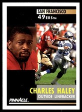 Charles Haley 1991 Pinnacle #244 49ers NFL READ FREE SHIPPING AutographDen