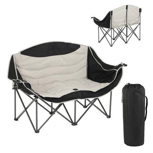 Double Camping Chairs, Oversized Folding Camping Loveseat, Double Camp Couch ... - Picture 1 of 9