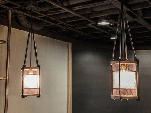 Maxim Boundry 9" Wide Industrial Black and Barn Wood Mini Pendant - Picture 6 of 6