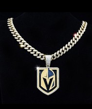 VEGAS GOLDEN KNIGHTS GEM NECKLACE Gold Bling ...