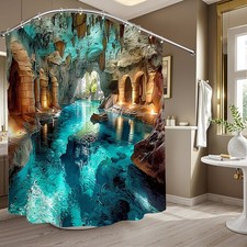 Underground River Waterproof Shower Curtain Bathroom Decor Multi-size