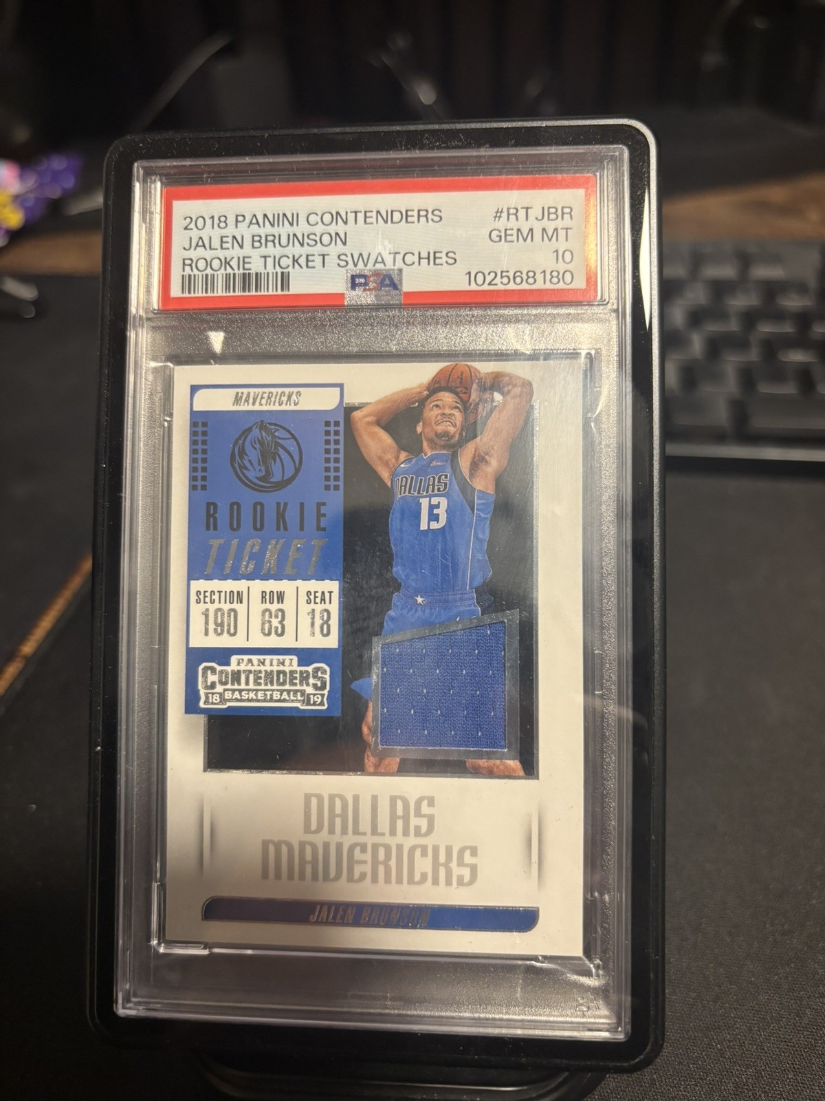 2018 Panini Contenders Rookie Ticket Jalen Brunson Patch Champ MVP POP 2 PSA 10!