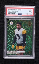 2024 Panini Donruss Elite Rookies Green Disco Troy Fautanu #191 PSA 9 MINT 0x3f