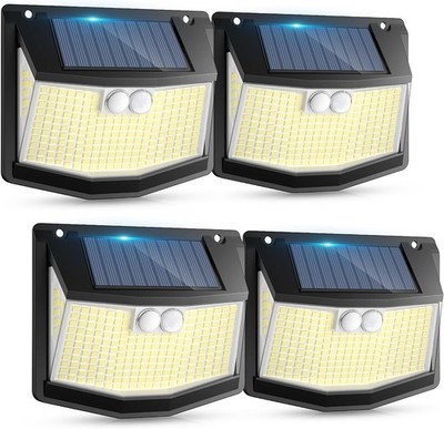 Solarleuchten für den Außenbereich mit Bewegungsmelder: 248 LEDs, 3 Modi,  , ...