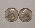 1960-P 1960-D  Washington Silver Quarter PD SET