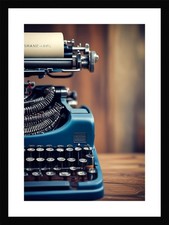Epic Vintage Typewriter Framed Wall Art Poster Canvas Print Picture thumbnail