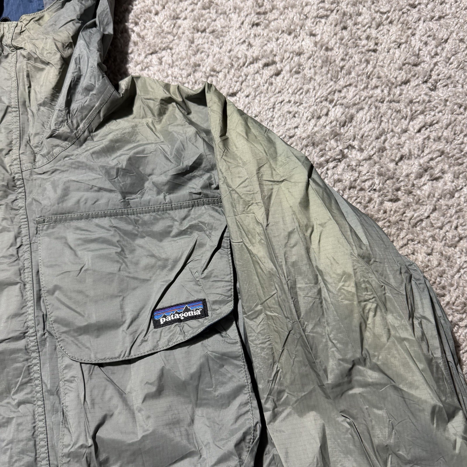Patagonia SST Deep Wading Jacket 2003 Rare Waterproof Zip Hood Fly Fishing Y2k thumbnail 4