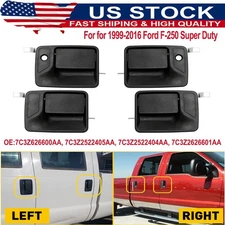 Door Handles Exterior Kit Set of 4 for Excursion F250 F350 F450 F550 Super Duty