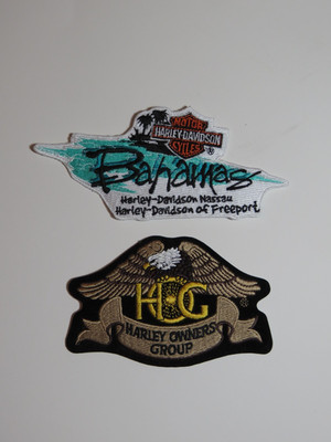 Two New Harley Davidson - H.O.G. & Bahamas Patches
