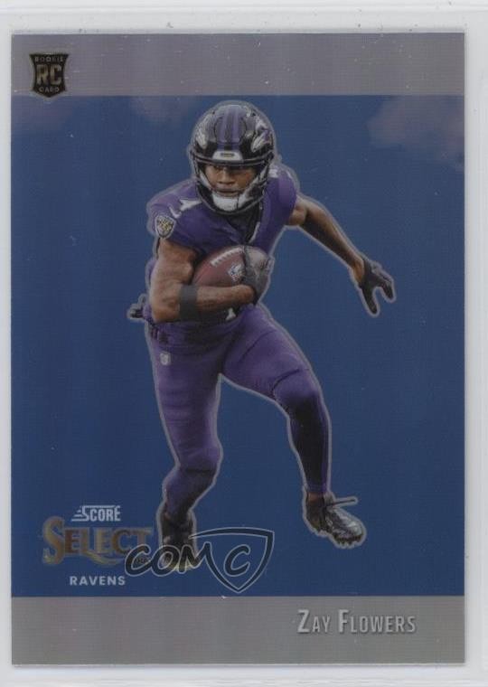 2023 Panini Select Score Throwback Silver Prizm Zay Flowers Rookie RC 1k9t