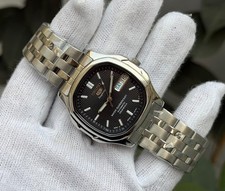 Seiko 5 Automatic Watch SKZ042-5000 Rare Superior Day/Date Black Dial