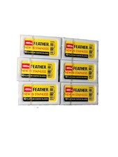 60 FEATHER Hi-Stainless Platinum Double Edge Safety Razor Blades 6 Packs of 10