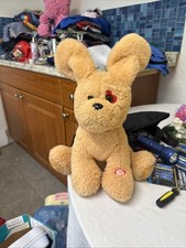 Sound N Light Animatronic Puppy 10 Inch White Brown Singing Lets Twist Again