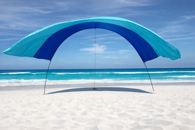 Wind Powered Beach Canopy Sun Shelter   Lightweight Portable Shade, 3 Min Setup