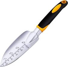 Garden Trowel Hand Shovel with Soft Rubberized Non-Slip Ergonomic Handle for Pla