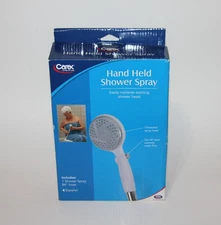 CAREX HAND HELD SHOWER SPRAY - 1 SHOWER SPRAY & 84” HOSE NEW IN BOX