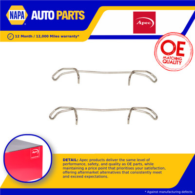 Brake Pad Fitting Kit fits VOLVO S70 874 2.0 Front 97 to 00 Apec Quality New