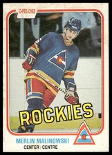 1981-82 O-Pee-Chee #76 Merlin Malinowski RC Colorado Rockies