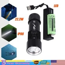 Scuba Dive Light Diving Flashlight Torch Lamp LED 400 Lumen 100m 328ft
