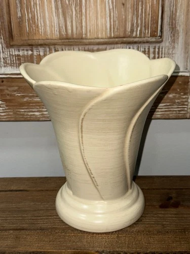 Vintage Haeger White Matte Vase From Restoration Hardware 8” Tall w/sticker.