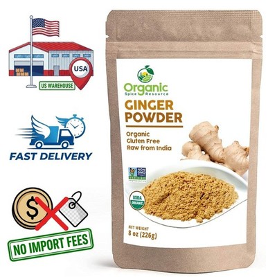 Organic Ginger Powder 8 oz (226g) | 100% Raw and Natural | Product of India